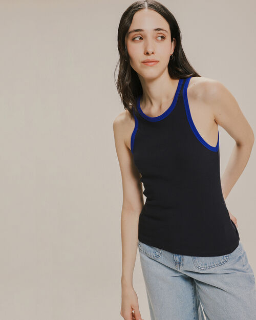 Tank Top Rib Contraste